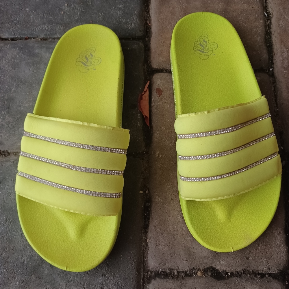 Women's Slide Sandal, Size 10 ,Green